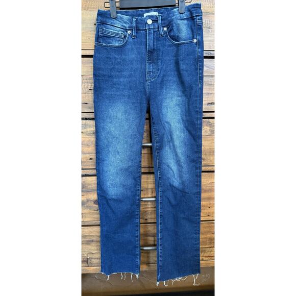 Good American Jeans Women's 6-12 Always Fits Good Classic Cropped Raw Hem - Picture 1 of 8